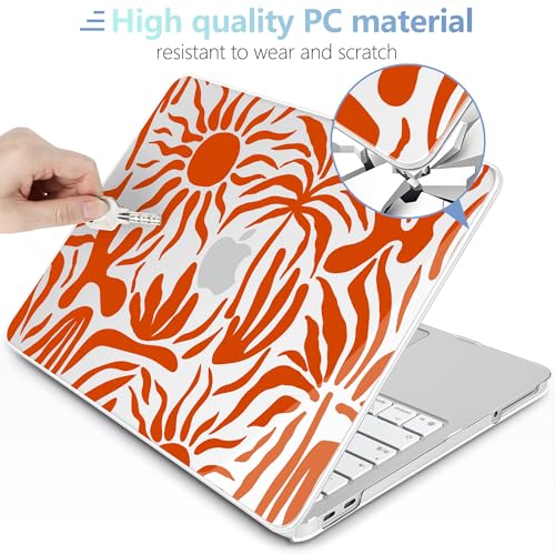 MEEgoodo Printed Case for New MacBook Neo 13 inch 2026 Release(Fit Model A3404), Laptop Hard Shell Cases with Keyboard Skin & Screen Protector & Webcam Covers, Abstract Sun & Palm Tree - color: Abstract Sun & Palm Tree