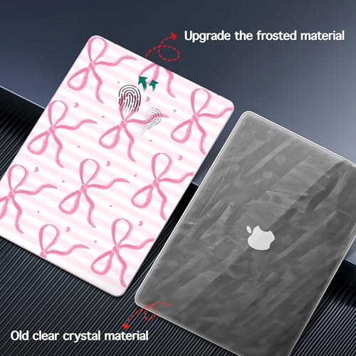 for 2026 MacBook Air 13-inch Laptop Case M5 2026 M4 2025 M3 2024 M2 2022 Release Model A3449 A3240 A3113 A2681, Hard Shell Cover for MacBook Air 13.6 inch, Bows-Stripe - color: Bows-Stripe
