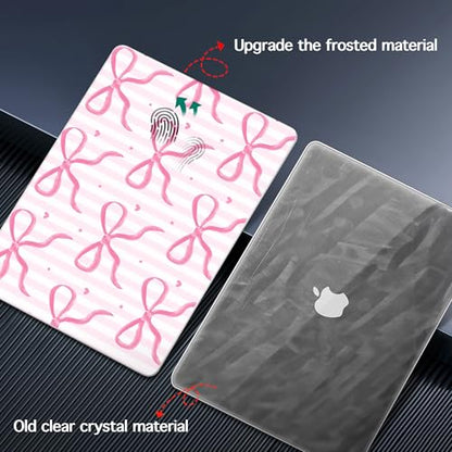 for 2026 MacBook Air 13-inch Laptop Case M5 2026 M4 2025 M3 2024 M2 2022 Release Model A3449 A3240 A3113 A2681, Hard Shell Cover for MacBook Air 13.6 inch, Bows-Stripe - color: Bows-Stripe