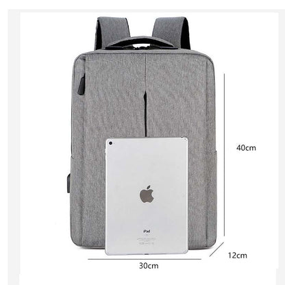 Travel Laptop Backpack Business Laptop Backpack with USB Charging Port (Gray) - color: 1 Year Ash