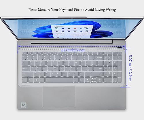 Universal Keyboard Cover Skin for 15.6" Laptop Notebook Keyboard, Dell HP Acer ASUS Lenovo MacBook Ultra Thin Waterproof Dustproof Keyboard Protector Skin(13.7" x 5.07") - Clear - size: 15-15.6 inch Universal Laptop Keyboard