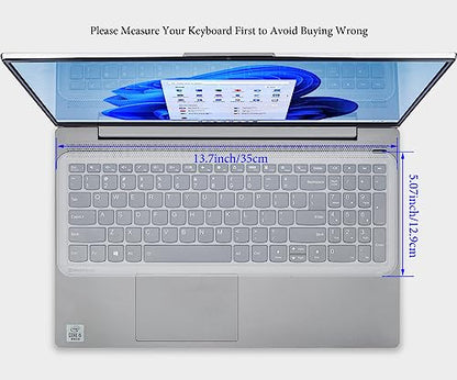Universal Keyboard Cover Skin for 15.6" Laptop Notebook Keyboard, Dell HP Acer ASUS Lenovo MacBook Ultra Thin Waterproof Dustproof Keyboard Protector Skin(13.7" x 5.07") - Clear - size: 15-15.6 inch Universal Laptop Keyboard