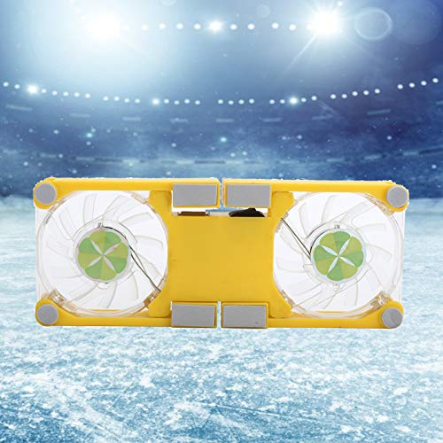 SUNGOOYUE Laptop Cooling Pad, Dual USB Fans LED Light Foldable Stand with Anti Skid Pads for 1217 Inch Notebooks Computer (Yellow) - color: Yellow