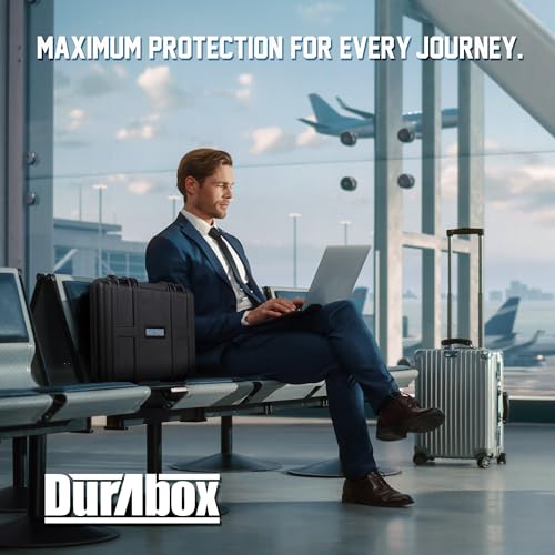 Durabox All Weather Hard Case 16 x 14 x 4” - TSA Approved Hard Shell Travel Case with Customizable Foam for Laptops, Electronics, Guns, Pistols and Other Gear - size: Medium 16 x 14 x 4"