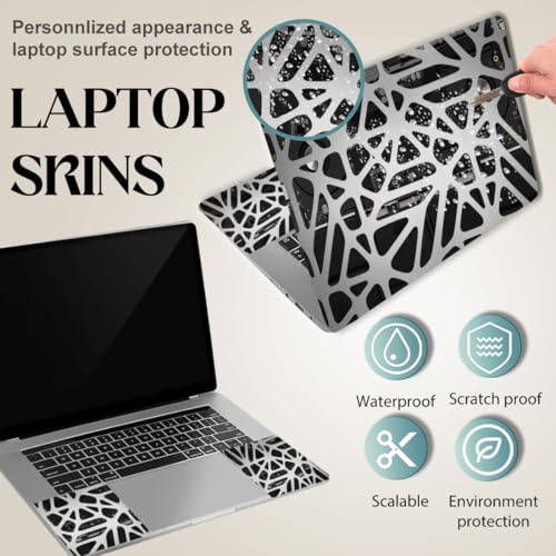 SUPERDANT 3 Pcs Circuit Board Laptop Skin Sticker Cover Decal Geometric Motherboard PVC Waterproof Scratch-Resistant Trim-to-Fit for 12-15.6 Inch Notebook Wrap Personalize Gift 38x27cm