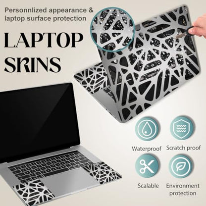 SUPERDANT 3 Pcs Circuit Board Laptop Skin Sticker Cover Decal Geometric Motherboard PVC Waterproof Scratch-Resistant Trim-to-Fit for 12-15.6 Inch Notebook Wrap Personalize Gift 38x27cm