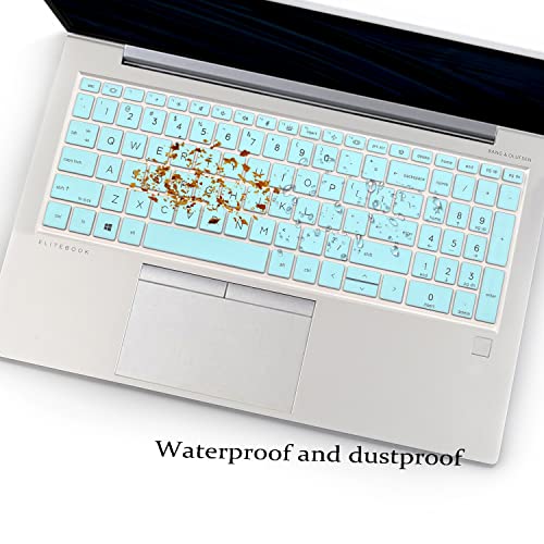 2 Pack Keyboard Cover for 15.6'' HP EliteBook 850 G7 G8 /EliteBook 855 G7 G8 15.6 inch (with Number Keys) US Layout Keyboard(NOT FIT EliteBook 850 855 G9 G10)-HotBlue+Clear - color: HotBlue+Clear