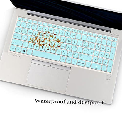 2 Pack Keyboard Cover for 15.6'' HP EliteBook 850 G7 G8 /EliteBook 855 G7 G8 15.6 inch (with Number Keys) US Layout Keyboard(NOT FIT EliteBook 850 855 G9 G10)-HotBlue+Clear - color: HotBlue+Clear