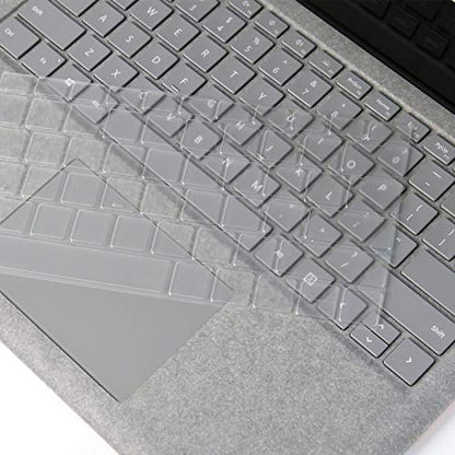 Ultra Thin Clear Keyboard Cover Protector Skin for 2017 2018+ Microsoft Surface Laptop 1/2 13.5"/15" and 2020 Surface Book 3, US Layout