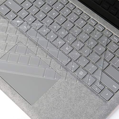 Ultra Thin Clear Keyboard Cover Protector Skin for 2017 2018+ Microsoft Surface Laptop 1/2 13.5"/15" and 2020 Surface Book 3, US Layout