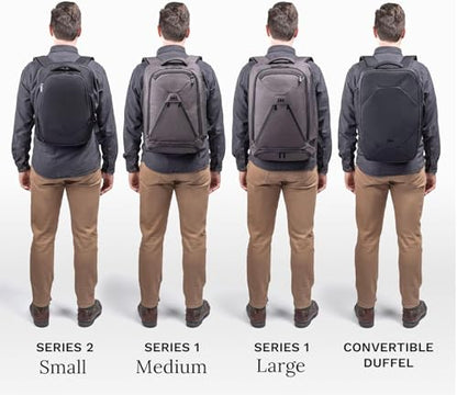 Knack Series 1 Laptop Backpack Fits up to 15 Inch - Knack Bags Carry-On Backpack, TSA Approved, Expandable Travel Backpacks With 3 Day Outfit Capacity (Stealth Black, Medium) - color: Black, size: Medium