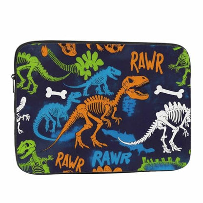 Laptop Sleeve Bag 15.4 15.6 Inch,Cool Dinosaur Dino Animal Blue Green Protective Polyester Computer Cases Laptop Cover Briefcase Bag Tablet Travel Cover - color: LPS-004