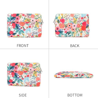 Canvaslife Garden Rose Waterproof Patten Laptop Sleeve 14 inch 14.0 inch Laptop case Bag - color: Garden Rose, size: 14 inch / 14.0 inch