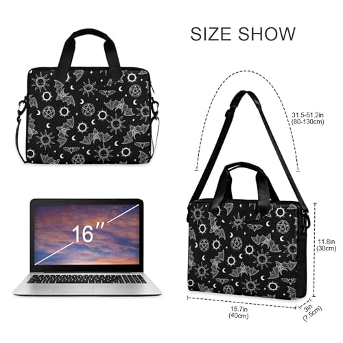 MNSRUU Laptop Bag for 15.6 inch Black Gothic Bats - color: Bat I23263