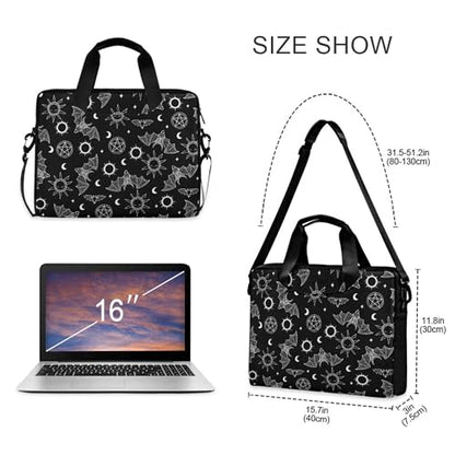 MNSRUU Laptop Bag for 15.6 inch Black Gothic Bats - color: Bat I23263