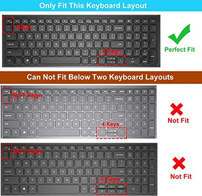 Keyboard Cover for Dell Latitude 3550 5550 3540 5540 5520 5521 5530 5531 15.6 & Dell Precision 3590 3591 3580 3581 3570 3571 3560 3561 15.6", Precision 16 17 7670 7680 7770 7780 Protector Skin, Pink - color: Pink