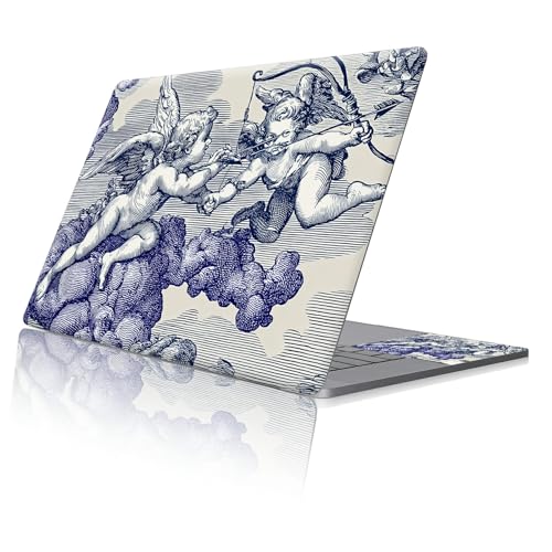 Reusable Universal Laptop Skin Sticker, Cut to Fit for 11.6–15.6 Inch Laptops, Waterproof Protective Film, No-Residue - Angel Clouds - color: Angel Clouds