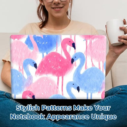 Reusable Universal Laptop Skin Sticker, Cut to Fit for 11.6–15.6 Inch Laptops, Waterproof Protective Film, No-Residue - Pastel Flamingo - color: Pastel Flamingo