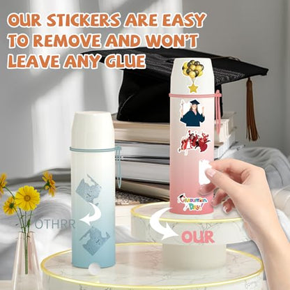 XZENTIRA 104 PCS Graduation Stickers, Class of 2026 Stickers Vinyl Waterproof College Stickers for Graduation Decorations, Graduation Party Favor, 2026 Graduation Decals for Water Bottle, Laptop - style: Graduation