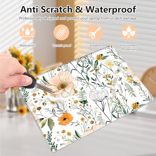 Laptop Skin Sticker Decal 15.6 Inch,12 13 13.3 14 15 15.6 in Laptop Netbook Skins for Notebook,Art Decal Removable Waterproof Scratch Resistant,Universal Vinyl Cover,Flower Plant - color: Flower Plant