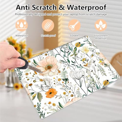 Laptop Skin Sticker Decal 15.6 Inch,12 13 13.3 14 15 15.6 in Laptop Netbook Skins for Notebook,Art Decal Removable Waterproof Scratch Resistant,Universal Vinyl Cover,Flower Plant - color: Flower Plant