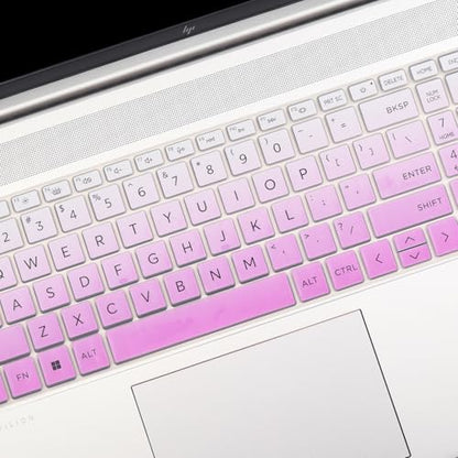 Keyboard Cover for New HP 15.6 Laptop 15-fc 15-fd Series 15z-fc000 15t-fd000/fd100 15-fd0023dx 15-fd0005dx 15-fd0883nr 15-fd0083wm 15-fd0127dx 15-fd0182wm 15-fd0123dx 15-fd1055cl 15-fd0081wm fd0099nr - color: OmbrePurple