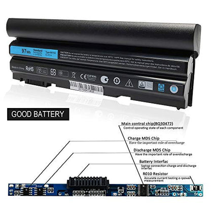 LQM 97Wh M5Y0X T54FJ Laptop Battery for Dell Latitude | E6420 E6430 E6520 E6530 E6440 E5420 E5520 E5530 E5430 8858X T54F3 312-1325 2P2MJ PRV1Y HCJWT 7FJ92 312-1165 11.1V New - color: E6420