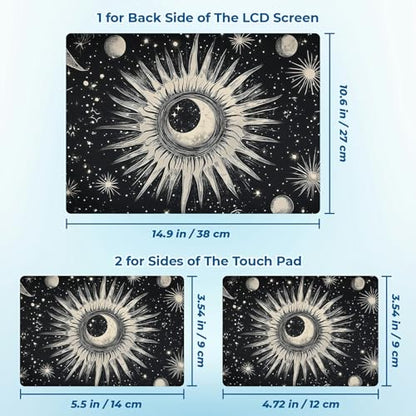 Reusable Universal Laptop Skin Sticker, Cut to Fit for 11.6–15.6 Inch Laptops, Waterproof Protective Film, No-Residue - Cosmic Eye - color: Cosmic Eye