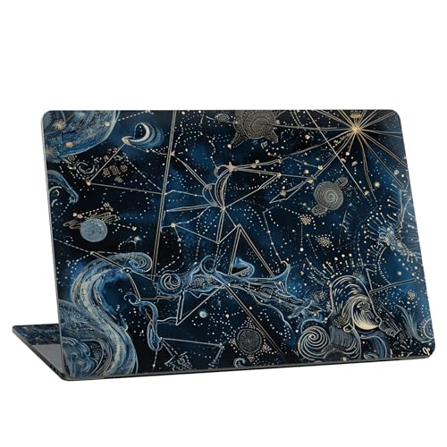 Universal Laptop Skin Sticker with 2 Wrist Pad Skins, Waterproof Scratch Resistant Vinyl Laptop Cover Decal, Cut to Fit for 11–15.6 Inch MacBook HP Dell Lenovo, Cosmic Constellation - color: Cosmic Constellation