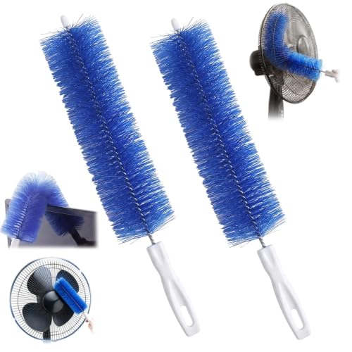 Bendable Microfiber Head, Fan Cleaning Brush Bendable Duster (Blue 2pc) | Reusable and Washable,Suitable for Cleaning Vents,Ceilings,Blinds,Furniture and Hard-to-Reach Areas - color: Blue 2pc
