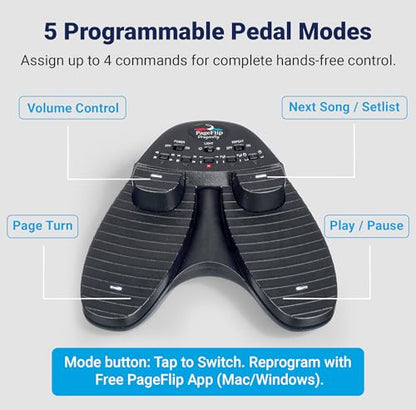 PageFlip Dragonfly Bluetooth/USB 4-Pedal Controller, PFDRAGONFLY01 - style: Dragonfly