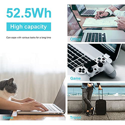 52Wh 11.55V SR03XL SR04XL TPN-Q194 Battery for Hp Pavilion 15-CX Envy X360 15-CN 15-CP 17-BW L08855-855 L08934-2C1 917678-2B1 L08934-1B1 L08934-2B1 HSTNN-IB8L HSTNN-DB8Q SR03052XL TPN-C133 TPN-C134 - size: 9.53*3.39*0.31inch