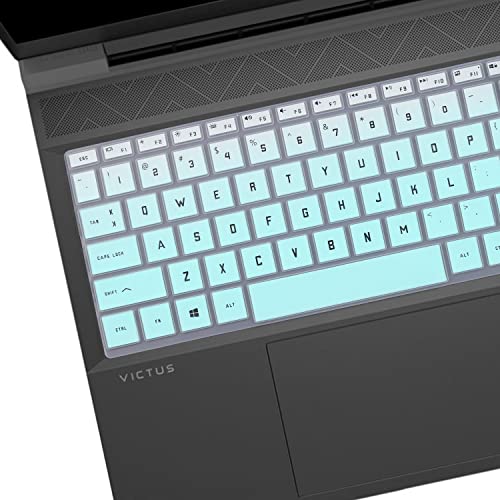Keyboard Cover for 16.1" HP Victus 16-d 16-s 16-r 16-e 16-d0506la 16t-d100 16-s1023dx s0027ns s0075nr s0077nr s0076nr s0095ax 16-r0073cl r1005ns r1006ns r0328tx 16-d0504la 16-e0076ax 16z-e100 16t-r000 - color: OmbreMint