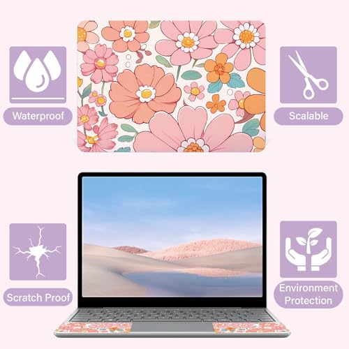 CREATCABIN Flowers Laptop Skin Sticker Decal Netbook Skin Sticker Notebook Art Decal 12" 13" 13.3" 14" 15" 15.4" 15.6 Inch Laptop Protector Cover Waterproof Scratchproof Removable Easy to Apply - style: Flowers