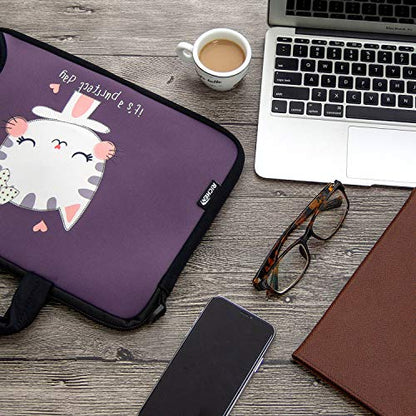 11 11.6 12 12.5 13 inches Case Laptop/Chromebook/Notebook PC Tablet Travel Case Neoprene Handle Sleeve with Shoulder (11-13.3 inch, Cute Cat) - color: Cute Cat, size: 11-13.3 inch