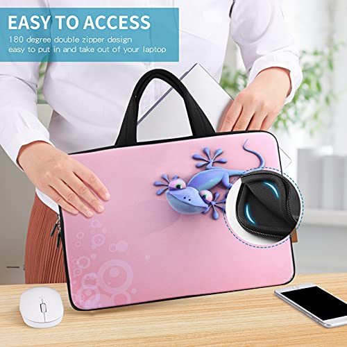 icolor 11 11.6 12 12.1 12.5 inch Laptop Carrying Bag Chromebook Case Notebook Ultrabook Bag Tablet Cover Neoprene laptop Sleeve case chromebook sleeve with Handle Kids Boys Girls Cute Gecko - color: Cute Gecko