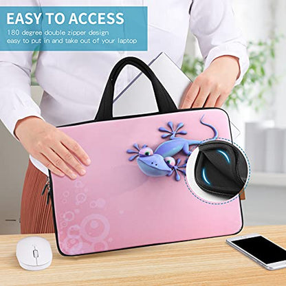 icolor 11 11.6 12 12.1 12.5 inch Laptop Carrying Bag Chromebook Case Notebook Ultrabook Bag Tablet Cover Neoprene laptop Sleeve case chromebook sleeve with Handle Kids Boys Girls Cute Gecko - color: Cute Gecko