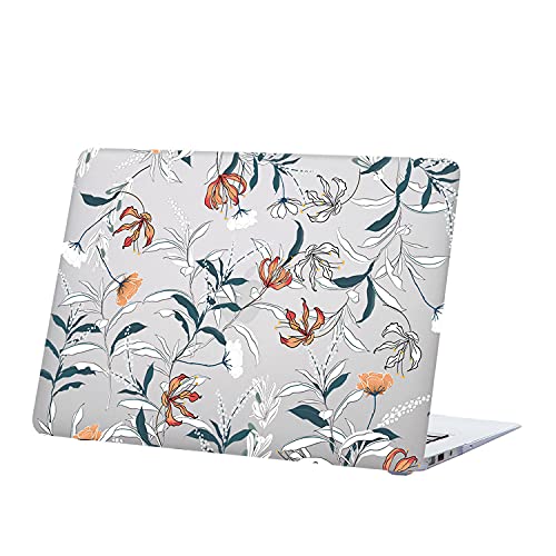 Hard Cover Compatible with MacBook Air 11 inch Case 2015 2014 2013 2012 2011 2010 Realease Model A1465 A1370, Color Printing Matt Plastic Hard Protective Shell Cover Case - White Flower - color: 1018 White flower, size: Air 11" 2010-2015(A1370/A1465)