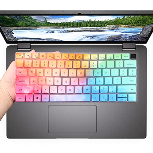 Keyboard Cover for 14 inch Dell Latitude 7430 7420 7440 7450 7410 Notebook, Latitude 5440 5431 5430 5420 3440 14", Latitude 7520 15.6", Latitude 9000 9420 9430 9510 9520 Keyboard Skin-Colorful - color: Colorful