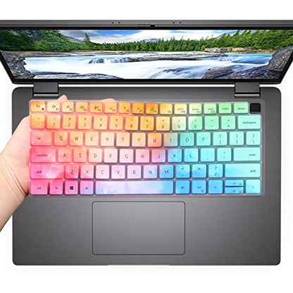 Keyboard Cover for 14 inch Dell Latitude 7430 7420 7440 7450 7410 Notebook, Latitude 5440 5431 5430 5420 3440 14", Latitude 7520 15.6", Latitude 9000 9420 9430 9510 9520 Keyboard Skin-Colorful - color: Colorful