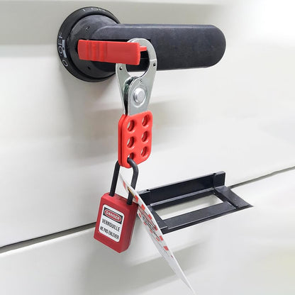 WUWEOT 8 Pack Lockout Tagout Hasp, Tamper-Proof Padlock Hasp, Stainless Steel Lock Out Tag Out Hasp, Impact-Resistant Loto Hasp with Extended Jaw (1 Inches) - size: 1 Inches