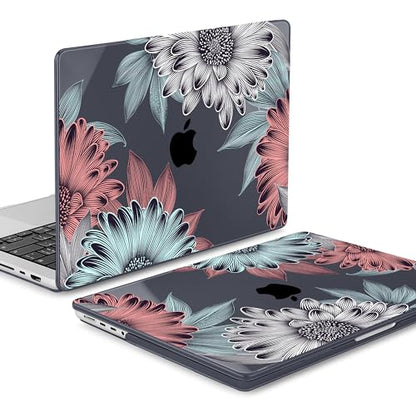 Mektron Case for M5 MacBook Pro 14 inch 2026 Model A3427 A3426 Fit 2025-2021 Model A3434 A3112 M4 A3112 A3401 A3185 M3 A2918 A2992 M2 A2779 M1 A2442 Pro/Max Cover, Blooming Chrysanthemums - color: Blooming Chrysanthemums