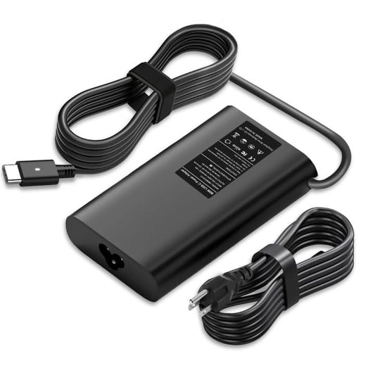 90W USB C Laptop Charger Compatible with Dell XPS 13 15 17, Latitude 5520 5530 5540 5550 5400 5450 5440 5430 5420 5320, Latitude 3420 3450 3520 3550 7320 7420, Precision 3540 5550 - color: BLACK