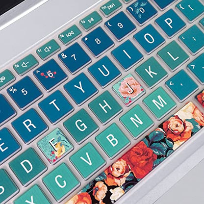 Silicone Keyboard Cover for 15.6 HP Laptop 15-fc 15-fd 15t-fd 15z-fc/HP Pavilion 15-eg 15t-eg 15-eh 15-er, 17z-ca 17-cn 17-cp 17z-cp Model Series,Red Rose - color: Red Rose