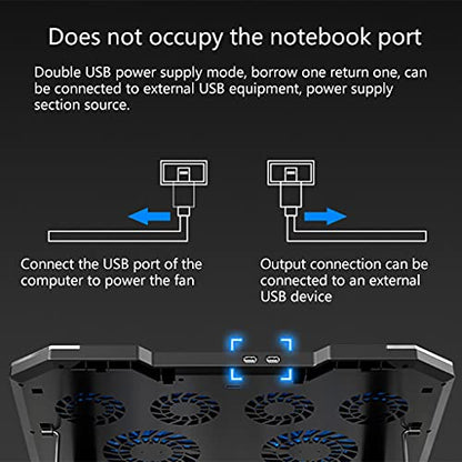Laptop Stand with Cooling Notebook Pad Portable Bracket RGB Light Effect for Gaming Notebook Computer Cooling Bracket