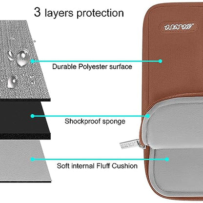 MOSISO Laptop Case 13 inch, Laptop Sleeve Bag with Pocket | Compatible with MacBook Neo A3404 2026/Air/Pro 13 M5/M4/M3/M2/M1 2026-2016, Polyester Vertical Computer Bag,Caramel Brown - color: Caramel Brown, size: 13 inch