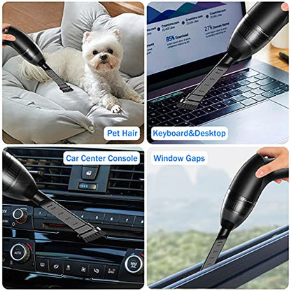 Hayousui 4.3Kpa Keyboard Vacuum Cleaner Mini Handheld Computer Vacuum | USB Rechargeable,Hepa Filter,LED Light, Pc Cleaning Kit for Car/Laptop/Sewing Machine/Desk Crumbs/Dust Cleaner