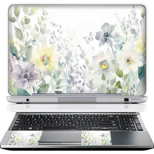 13 13.3 Inch Laptop Skin Sticker Cover Premium Sticker Cover Art Decal Decorative (Included 2 Wrist Pad Skins) - Watercolor Floral - color: 3631, size: 13 Inch