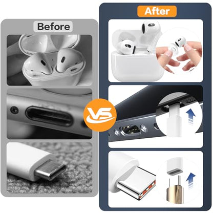 34-in-1 Electronics Cleaning Kit for iPhone, AirPods, Keyboard, USB C, Port | Professional, Multi-Purpose Cleaning Kit, With Cleaning Putty, Microfiber Cloth, Compact Portable Design White sunoyar - color: White