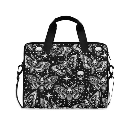 MNSRUU Laptop Bag for 15.6 inch Black Gothic Bats - color: Skull I8854